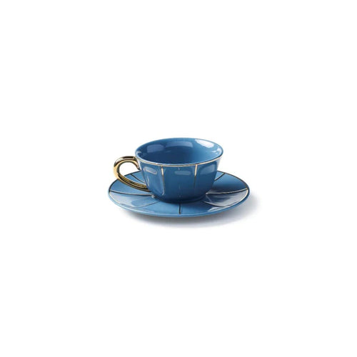 La Tavola Scomposta- Taza de café con Plata Azul