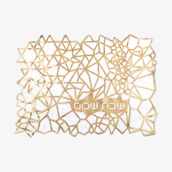 Geometric - Challah Cover - Gold