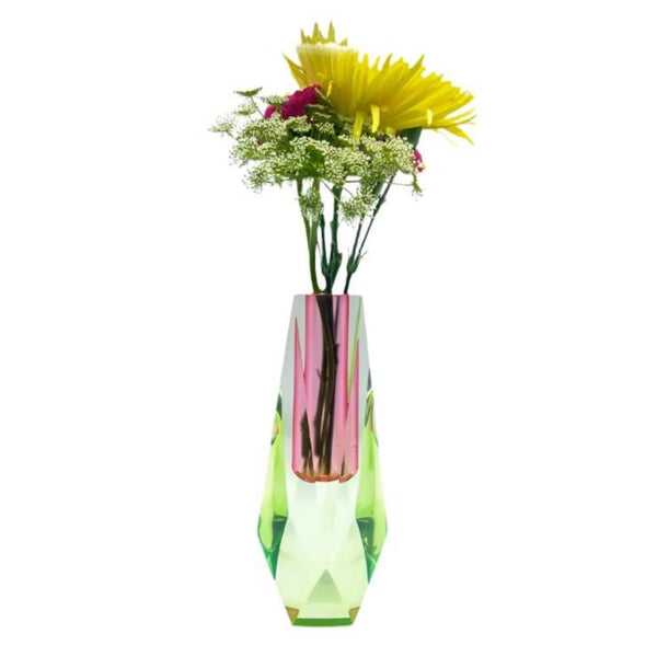 Lumina - Iridescent Pink & Green Large Vase