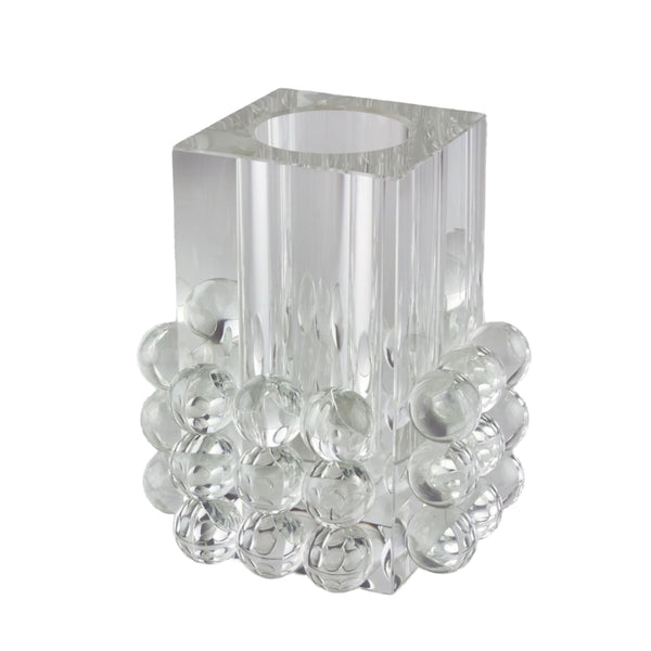 Balls - Crystal Glass Square Vase