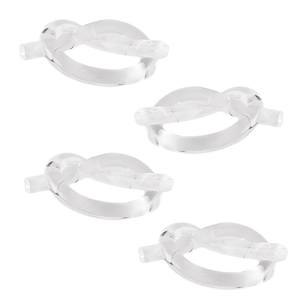 Crystal Napkin Ring Knot Clear (Set of 4)