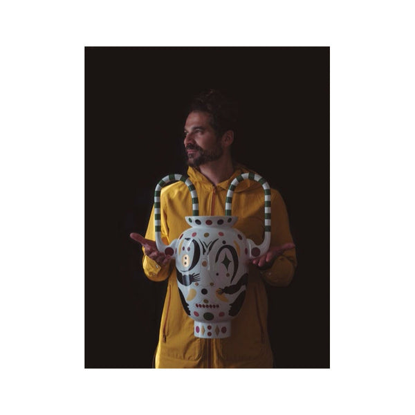 Maestro - Theatrehayon Vase Glossy White & Graphics