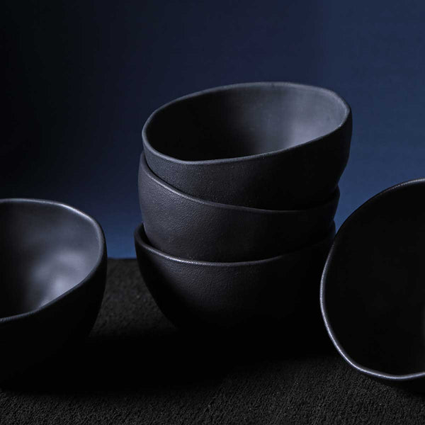 Matte Black - Organic Soup & Dessert Bowl (Set of 6)