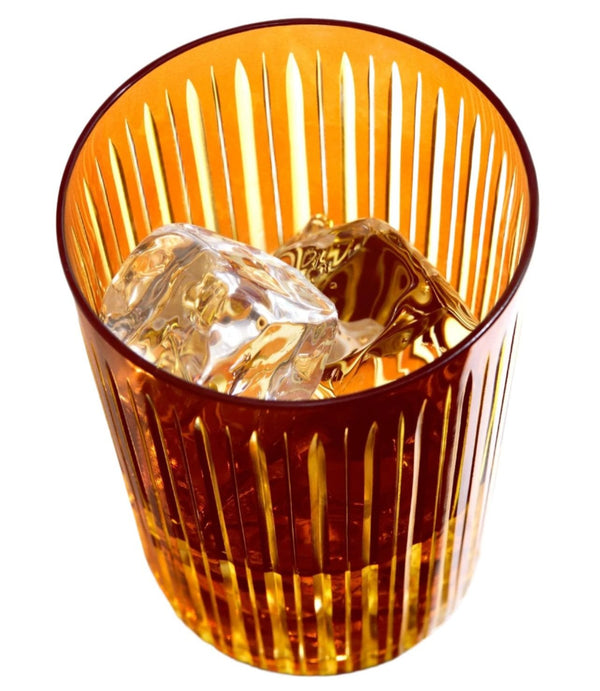 Prism - Double Old Fashioned Glasses Amber (Set of 4)