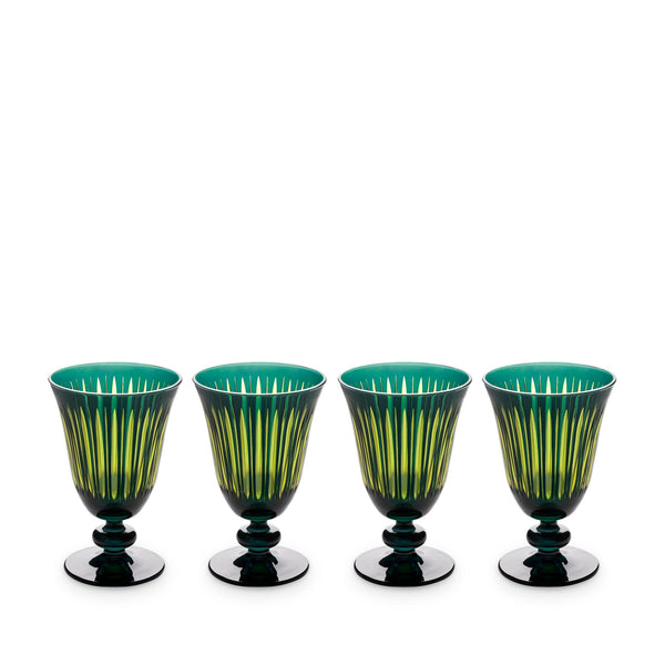 Prism - Wine Glasses Green (Set of 4)