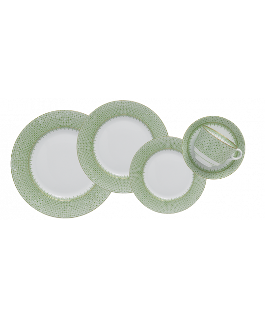 Lace - Apple Green - Rim Soup Plate