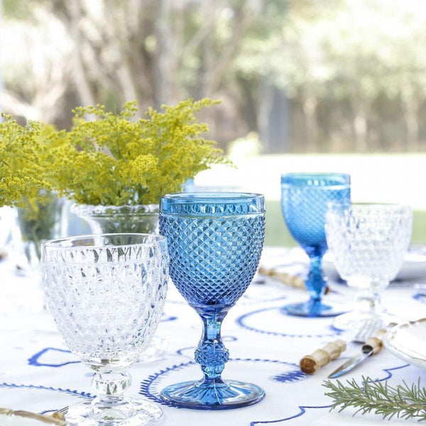 Bicos - Set Of 4 Water Goblets Blue