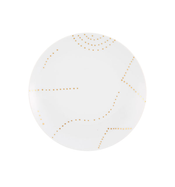 Folkifunki - Dessert Plate Gold Dots *Last Piece*