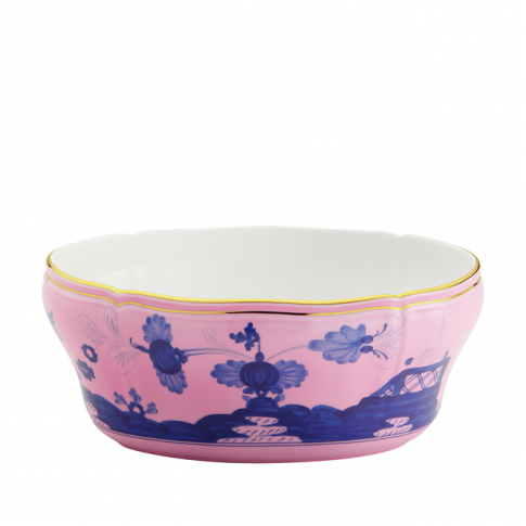 Oriente Italiano Gold Azalea - Oval salad bowl