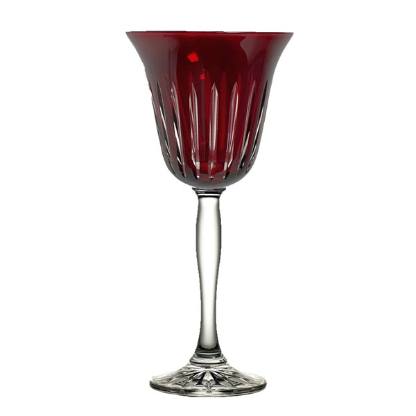 Water Goblet Stripes Red (Set of 6)