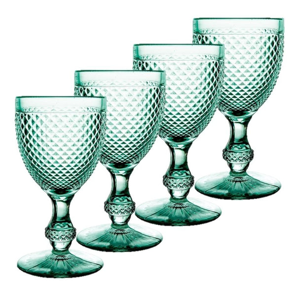 Bicos - Set Of 4 Water Goblets Mint