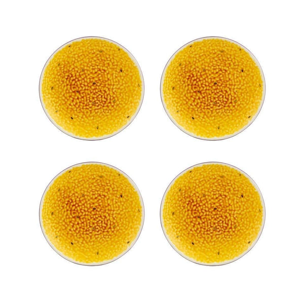 Tropical Fruits  - Passion Fruit Dessert Plate (Set of 4)