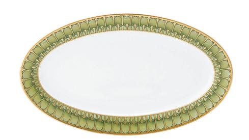 Arcades Green - Relish Dish Or Sauce Boat Tray