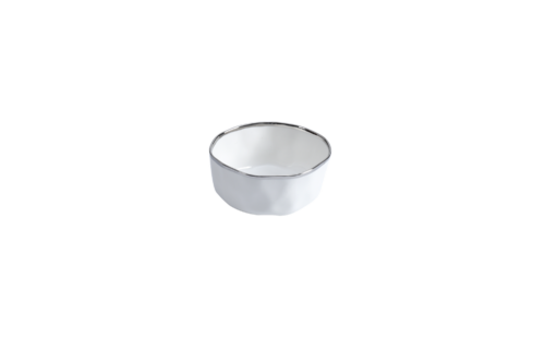 Bianca - White and Silver - Small Bowl