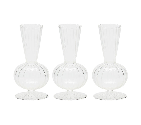 Tess Bud - Clear Vase (Set of 3)