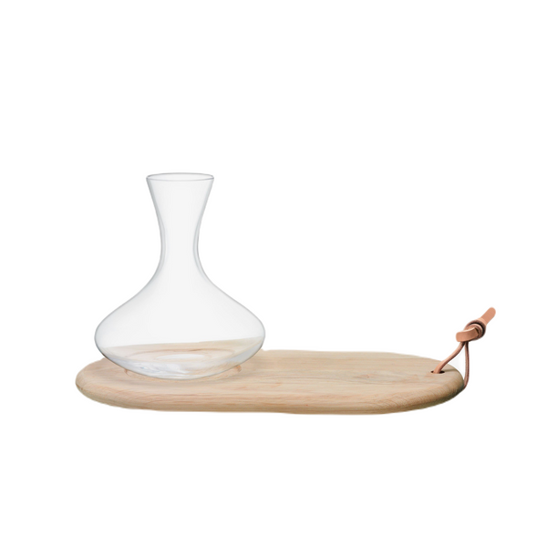 Wine - Oak Cheese Board & Carafe (Set of 2)