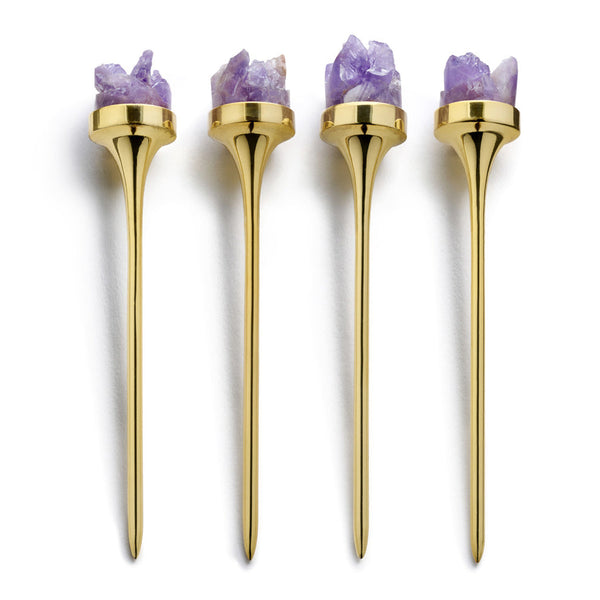 Hospitality - Druze Gemstone Cocktail Picks (Set of 4)