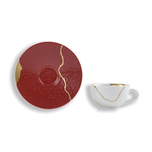 Kintsugi - Set of espresso cups and saucers