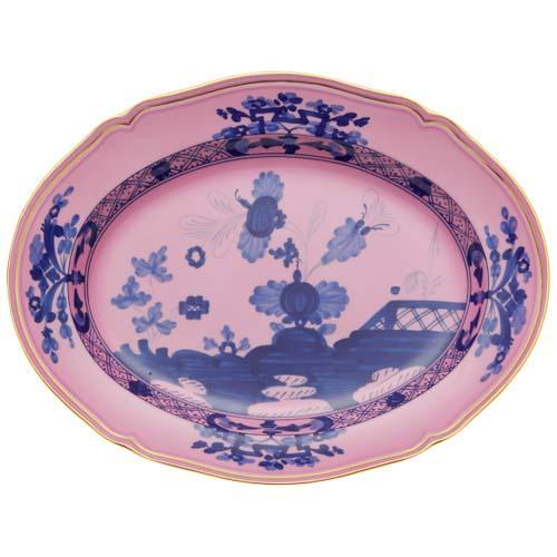 Oriente Italiano Gold Azalea - Oval flat platter L