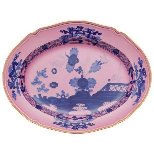 Oriente Italiano Gold Azalea - Oval flat platter M