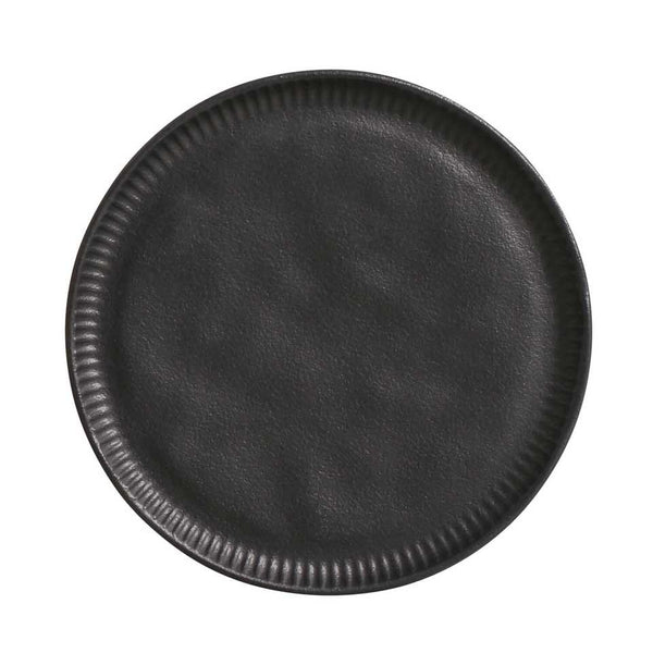 Matte Black - Lines Dessert Plate (Set of 6)