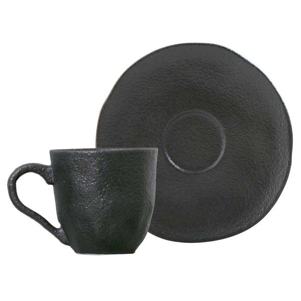 Matte Black - Coffe Cup & Saucer (Set of 6)