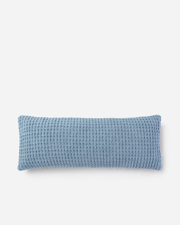 Snug Waffle Lumbar Pillow Denim