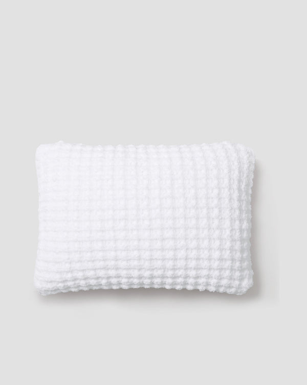 Snug Small Waffle Pillow Clear White