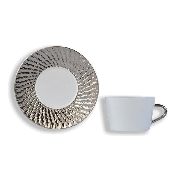 Twist Platine - Tea Cup And Saucer