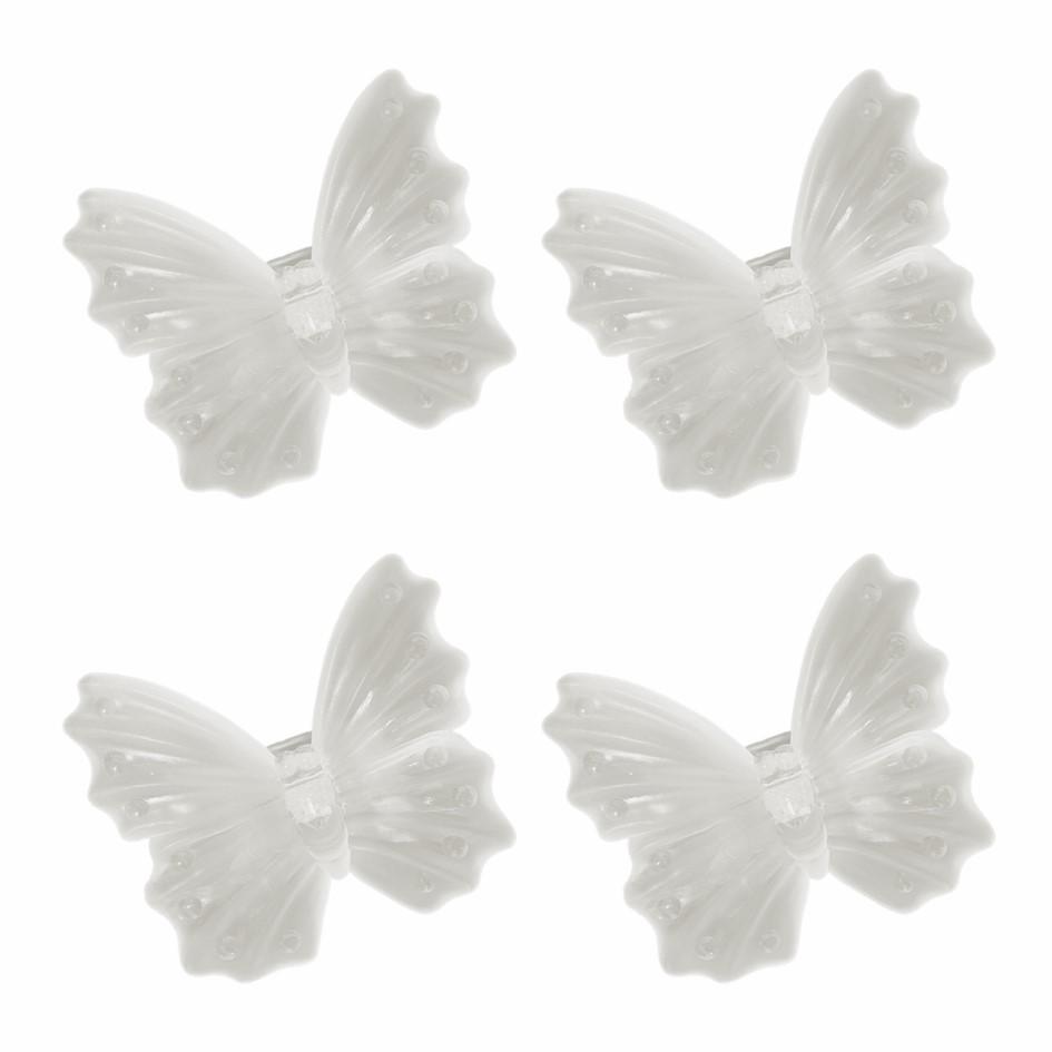 Mariposas - Servilleteros Blancos (Set de 4)