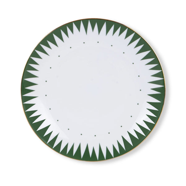 Punk Green - Dinner Plate Green and Gold