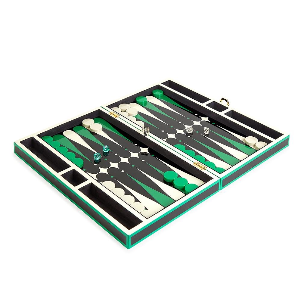 Lacquer Backgammon - Verde