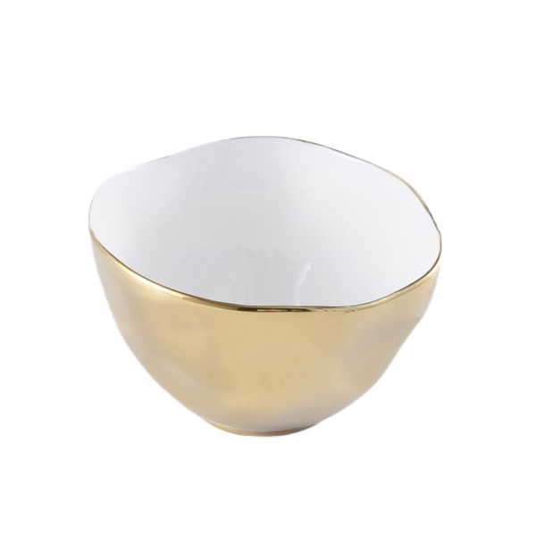 Moonlight - White and Gold - Medium Bowl