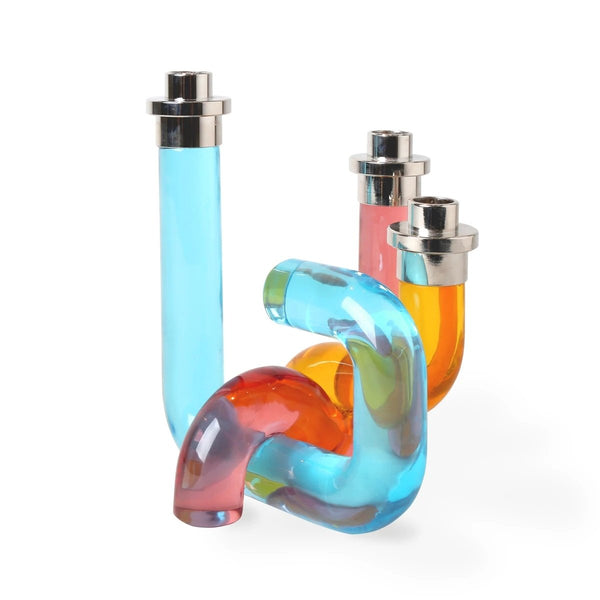 Pompidou Acrylic Candleholder Multicolor