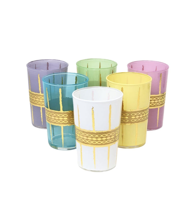 Tea Glasses Corde Assorted Color - (Set of 6)